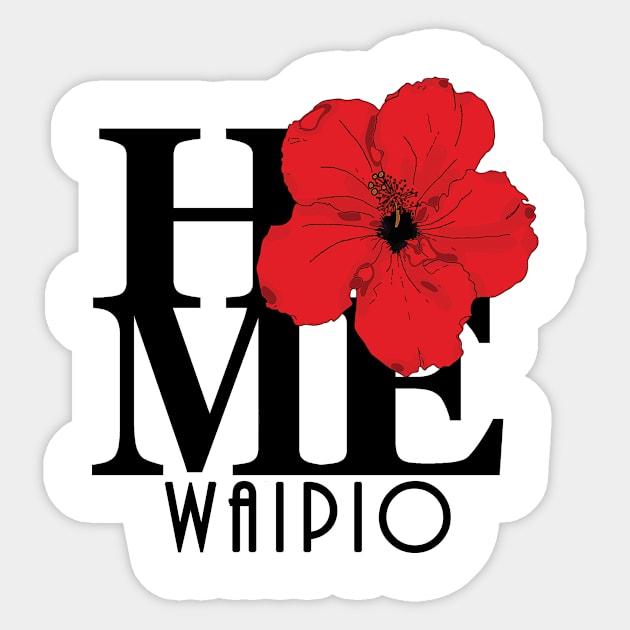 HOME Waipio Hawaii Red Hibiscus Sticker by Hawaii